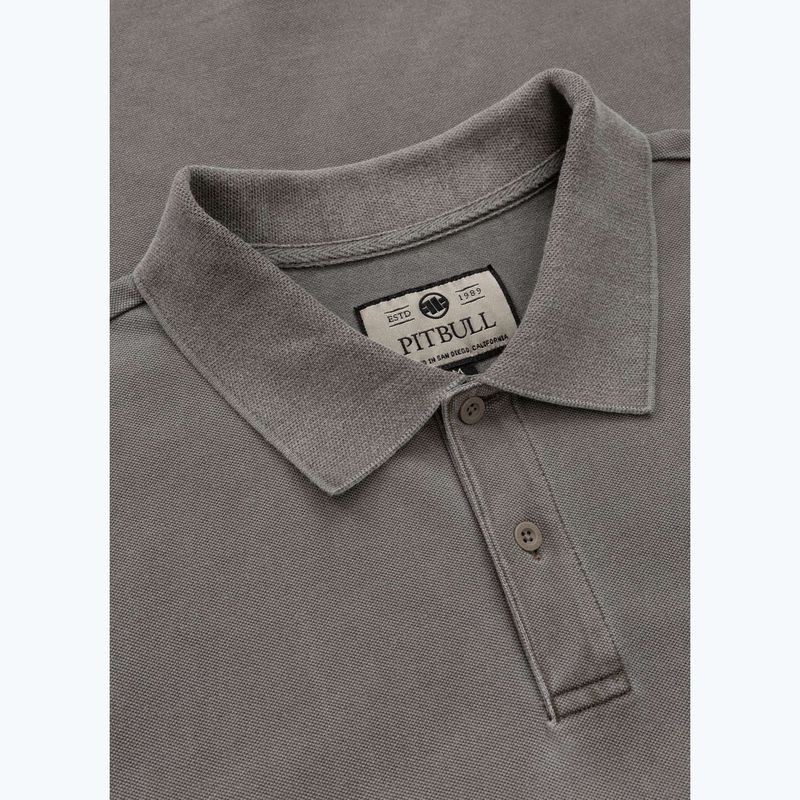 Polo Pitbull Washed da uomo marrone scuro 3