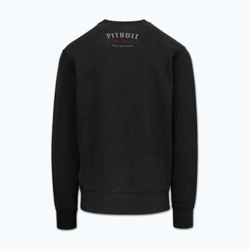 Felpa uomo Pitbull Strenght & Respect Crewneck washed dark graphite 6