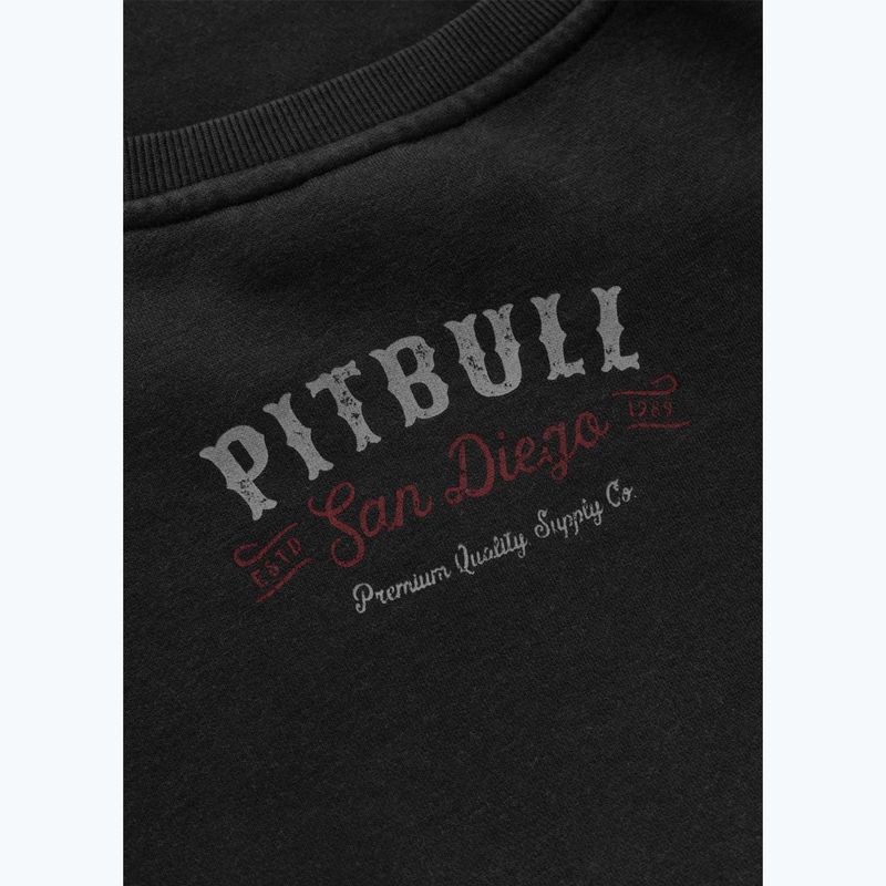 Felpa uomo Pitbull Strenght & Respect Crewneck washed dark graphite 11