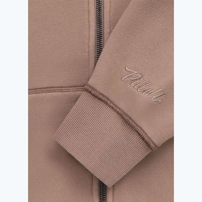 Felpa donna Pitbull Skull Surf Hooded Zip chocolate mousse 12