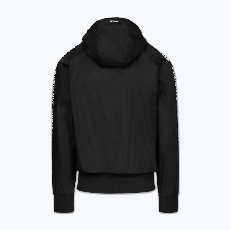 Giacca uomo Pitbull Athletic Tape Nylon Hooded black 4
