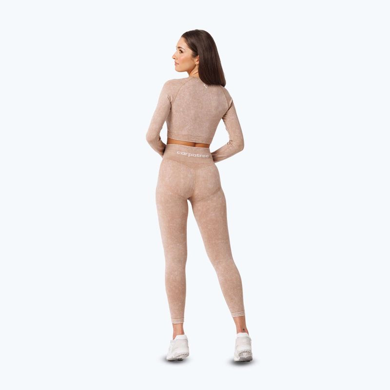 Allenamento donna maniche lunghe Carpatree Yasmine Seamless beige stone wash 3