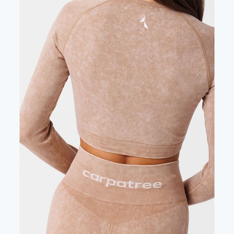Allenamento donna maniche lunghe Carpatree Yasmine Seamless beige stone wash 5