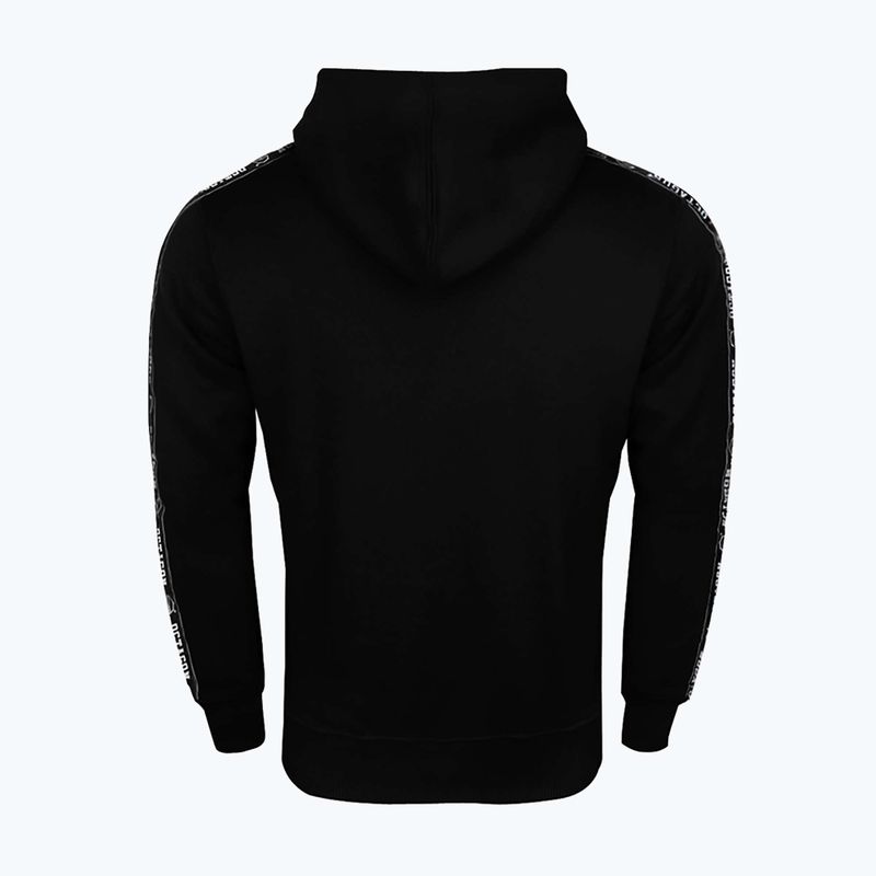 Felpa con cappuccio Octagon Stripe da uomo, nero 3