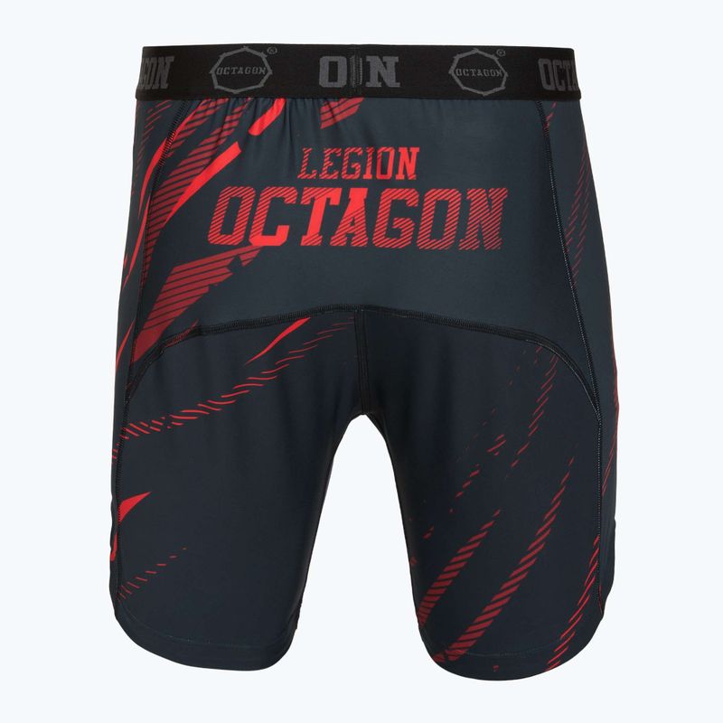 Pantaloncini da allenamento uomo Octagon Legion Escape black/red 2