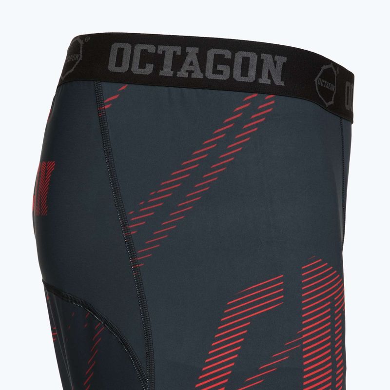 Pantaloncini da allenamento uomo Octagon Legion Escape black/red 4