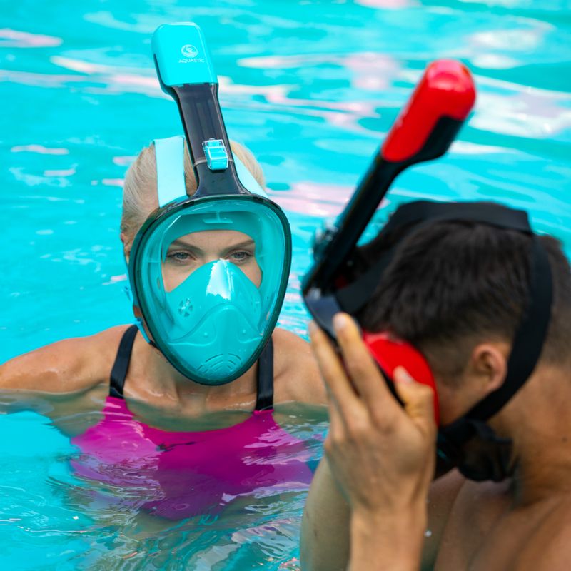 Maschera integrale per lo snorkeling AQUASTIC SMA-01SN blu 4