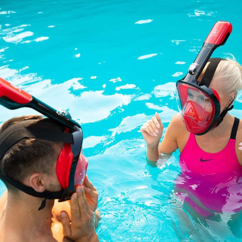 Maschera integrale per lo snorkeling AQUASTIC SMA-01SC rosso 7