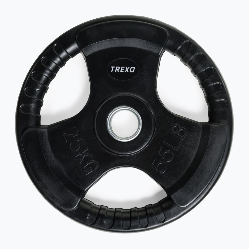 XTREXO RW25 in ghisa gommata peso 25 kg nero 3