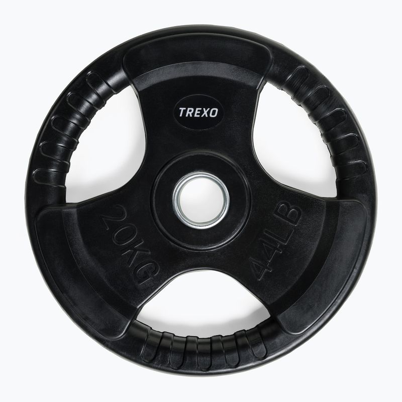 XTREXO RW20 Peso in ghisa gommata da 20 kg nero 3