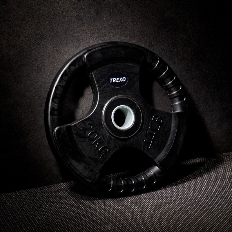 XTREXO RW20 Peso in ghisa gommata da 20 kg nero 5