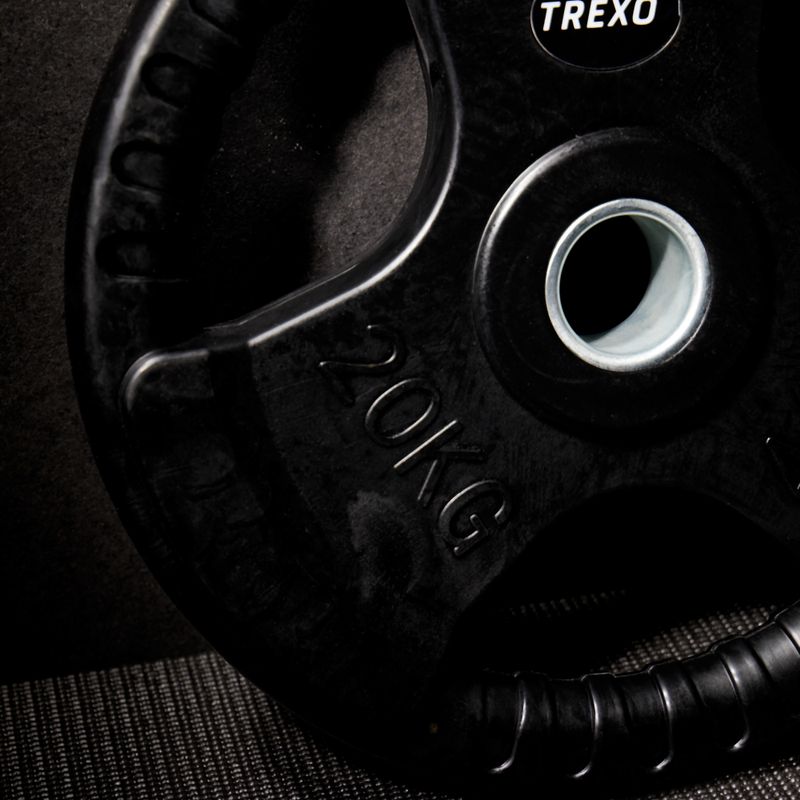 XTREXO RW20 Peso in ghisa gommata da 20 kg nero 6