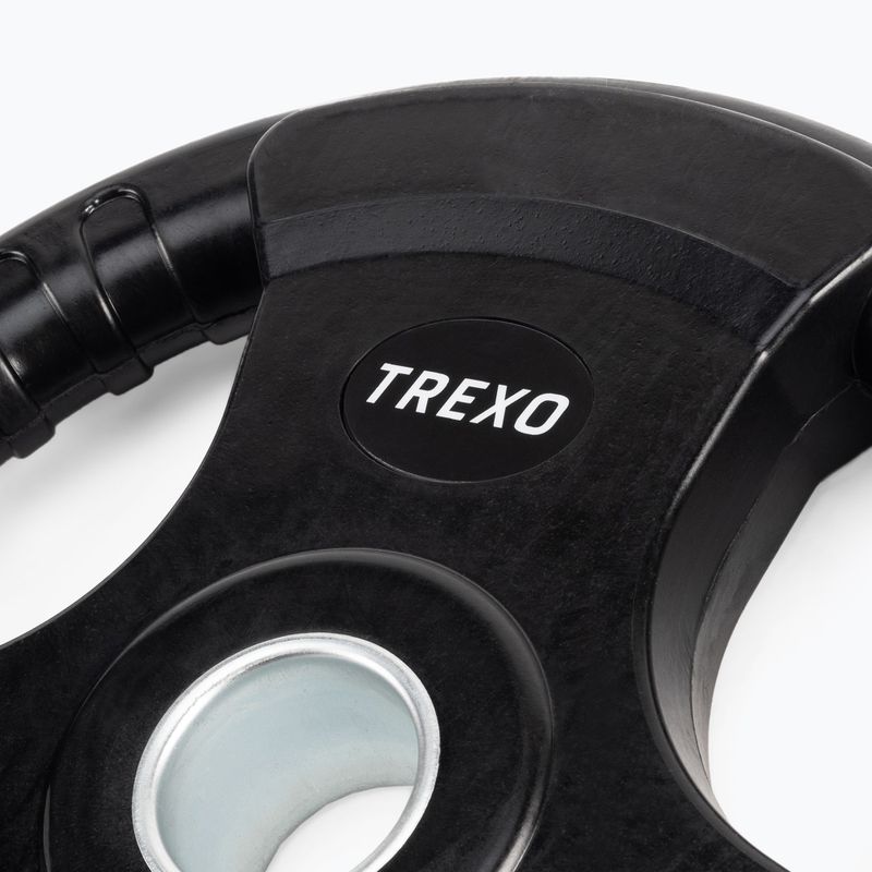 XTREXO RW10 10 kg peso in ghisa gommata nera 4