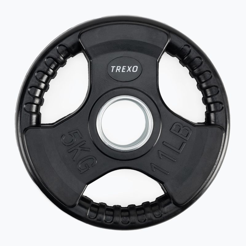 XTREXO RW5 in ghisa gommata peso 5 kg nero 3