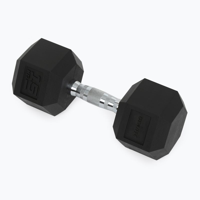 Manubri gommati XTREXO Hex 15 kg