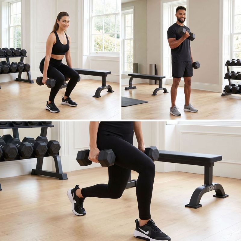Manubri gommati XTREXO Hex 15 kg 5