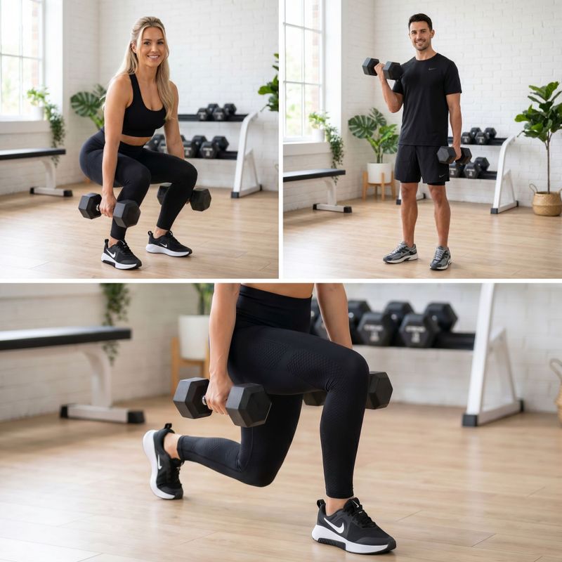 Manubri gommati XTREXO Hex da 10 kg 5