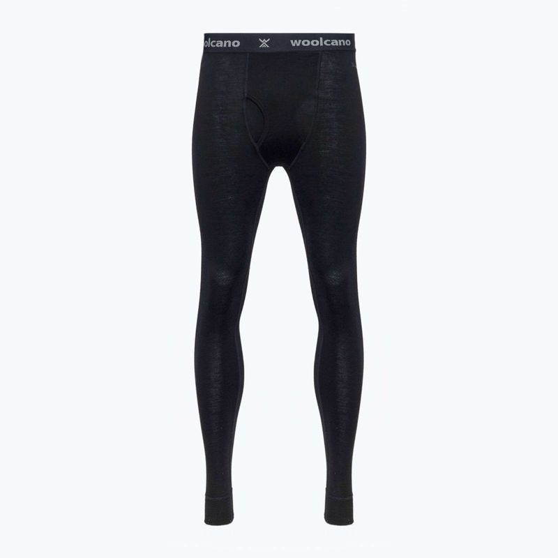 Set di biancheria intima termica da uomo SET0540 nero WOOLCANO Merino 12