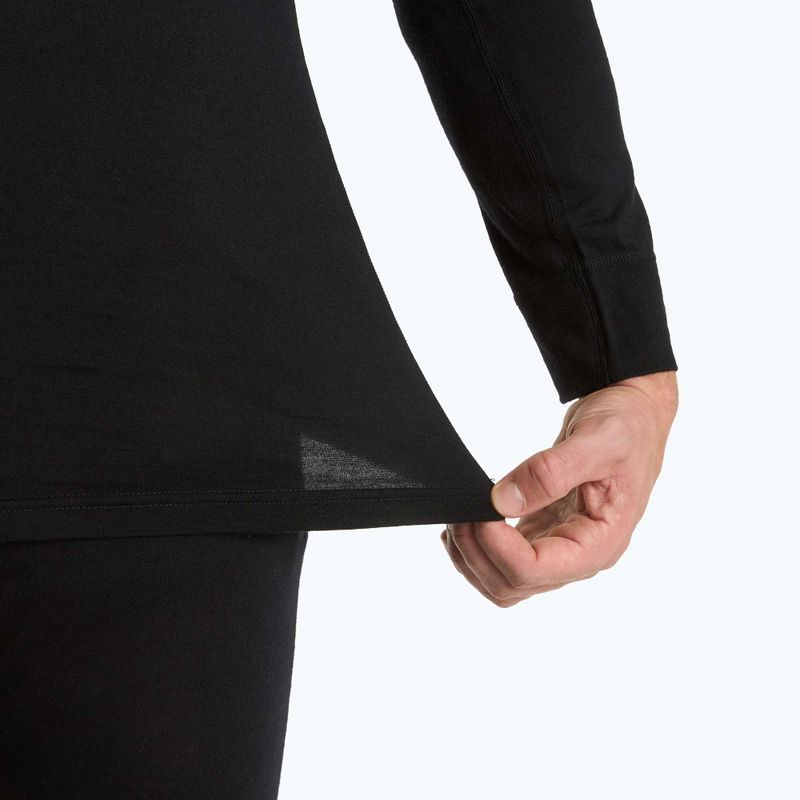 Set di biancheria intima termica da uomo SET0540 nero WOOLCANO Merino 6