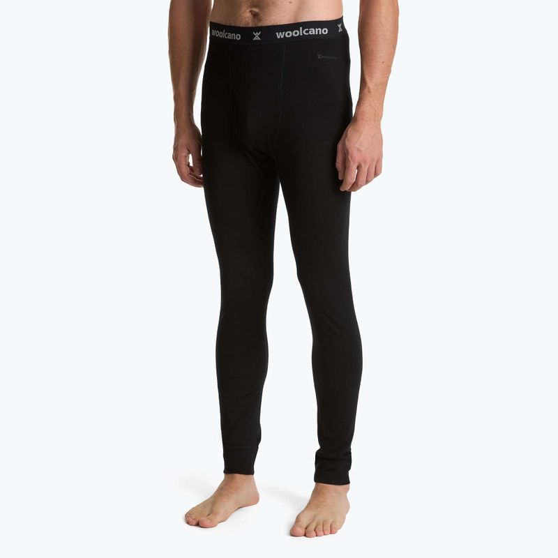 Set di biancheria intima termica da uomo SET0540 nero WOOLCANO Merino 7