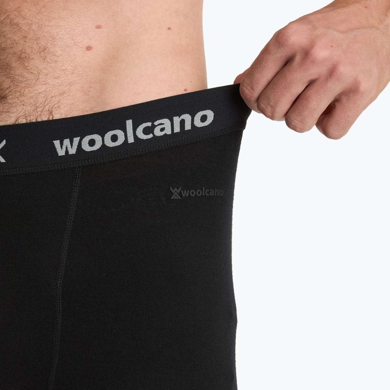 Set di biancheria intima termica da uomo SET0540 nero WOOLCANO Merino 8