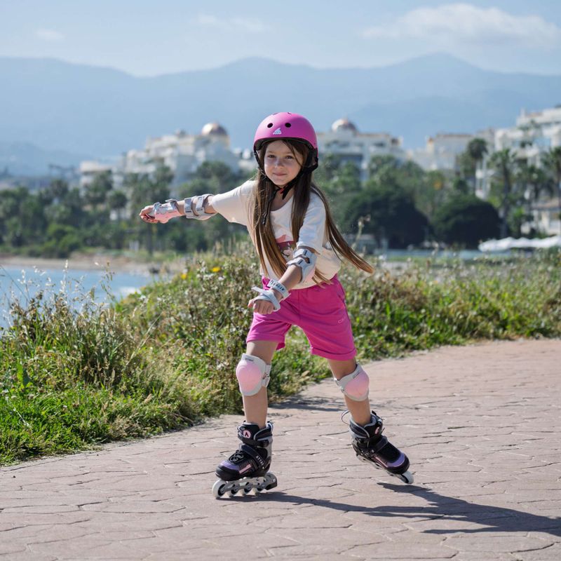 Pattini in linea per bambini ATTABO Bladeroll regolabili nero/viola 15