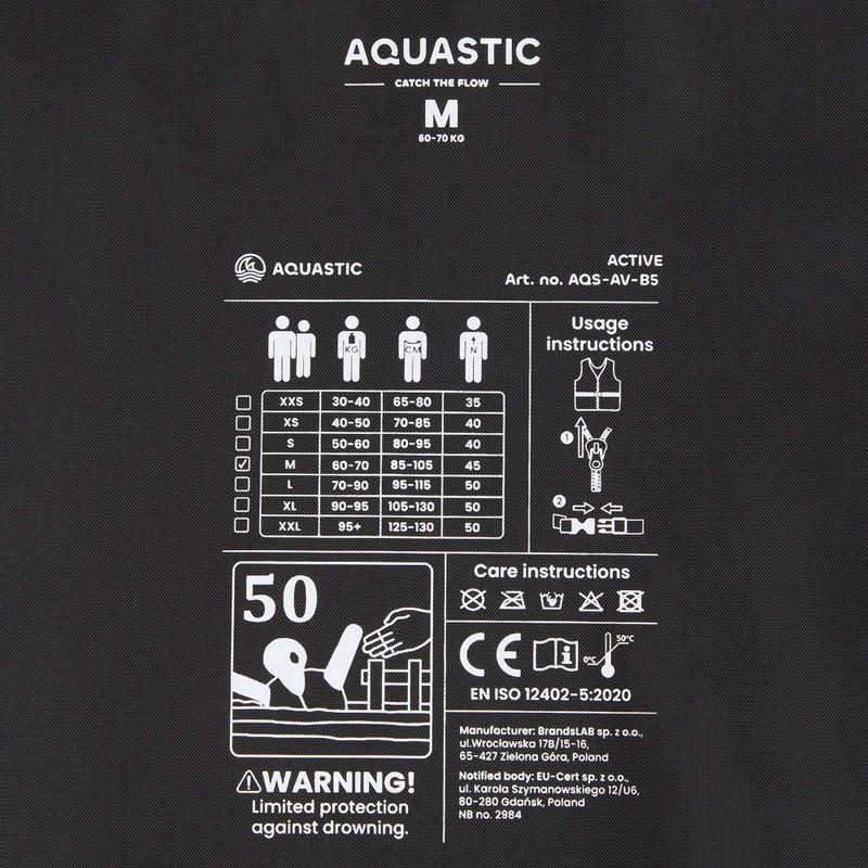 Gilet di assicurazione AQUASTIC Active 50N nero 7