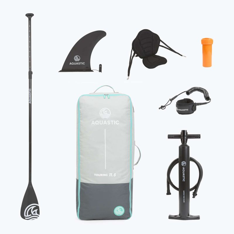 Set tavola SUP gonfiabile AQUASTIC Touring 11'6" blu 9