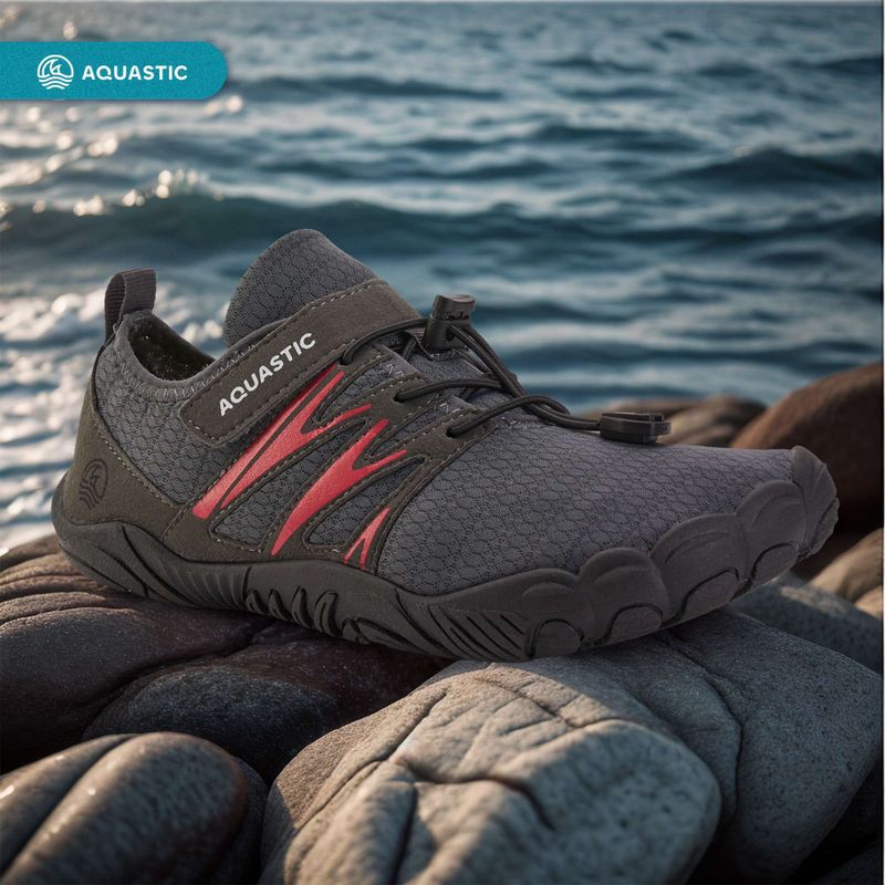 AQUASTIC Mayor scarpe da acqua grigie 4