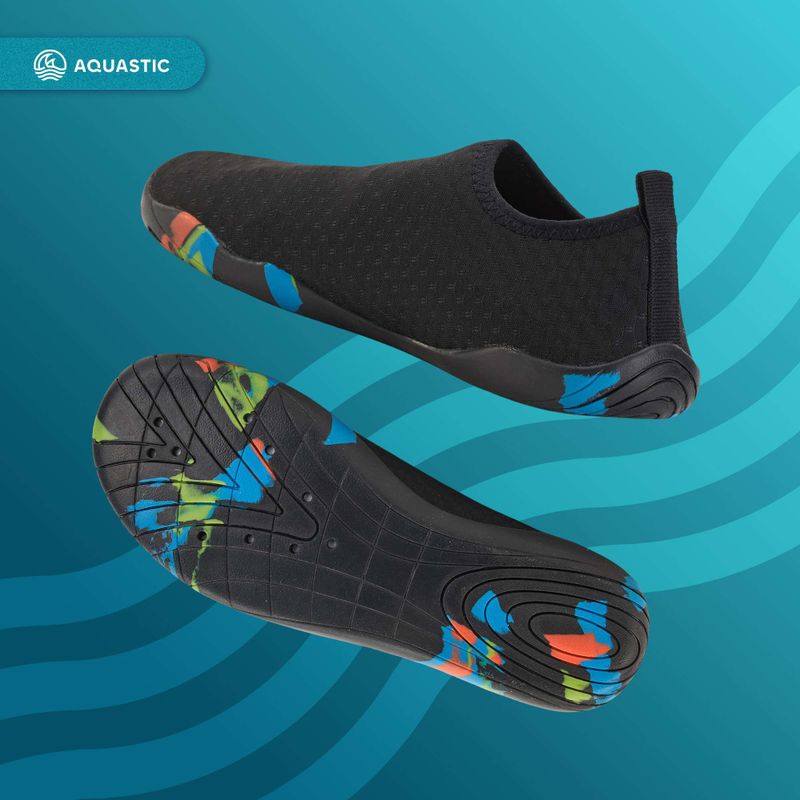 AQUASTIC Panam scarpe da acqua nere 8