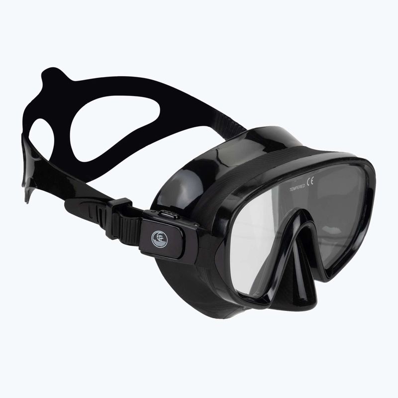 AQUASTIC Cove set snorkeling maschera + boccaglio nero 3