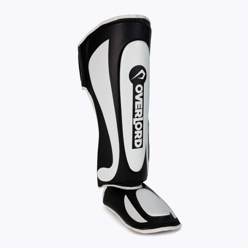 Protezioni per tibia Overlord Fighter nero/bianco 2