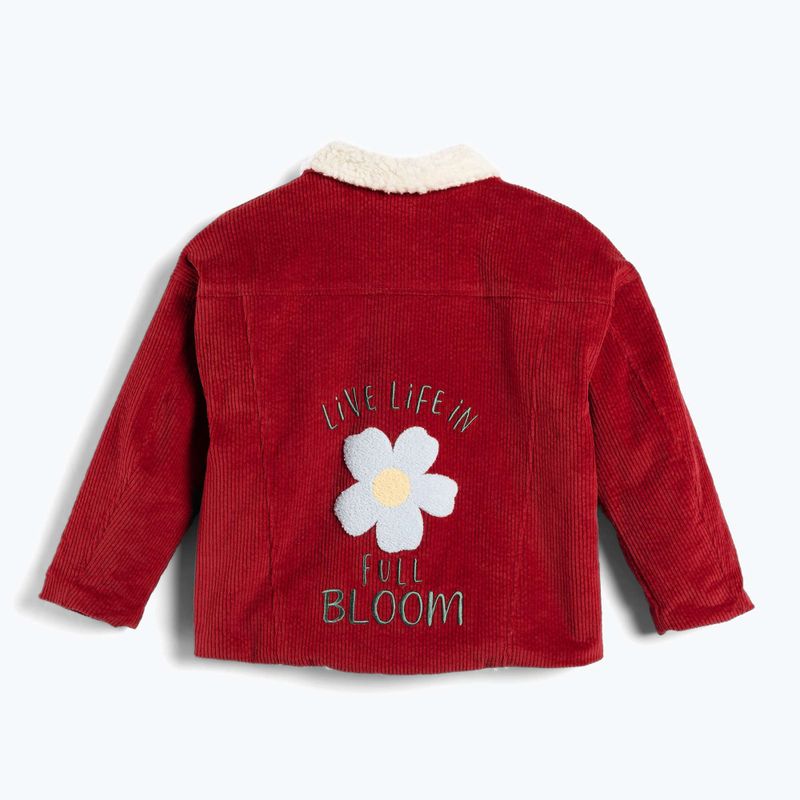 Giacca per bambini KID STORY Teddy a fiori rossi 3