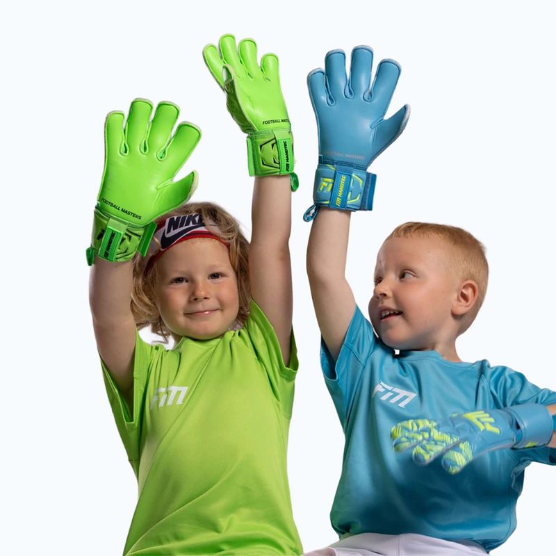 Guanti da portiere per bambini Football Masters Invictus X Jr lime 8