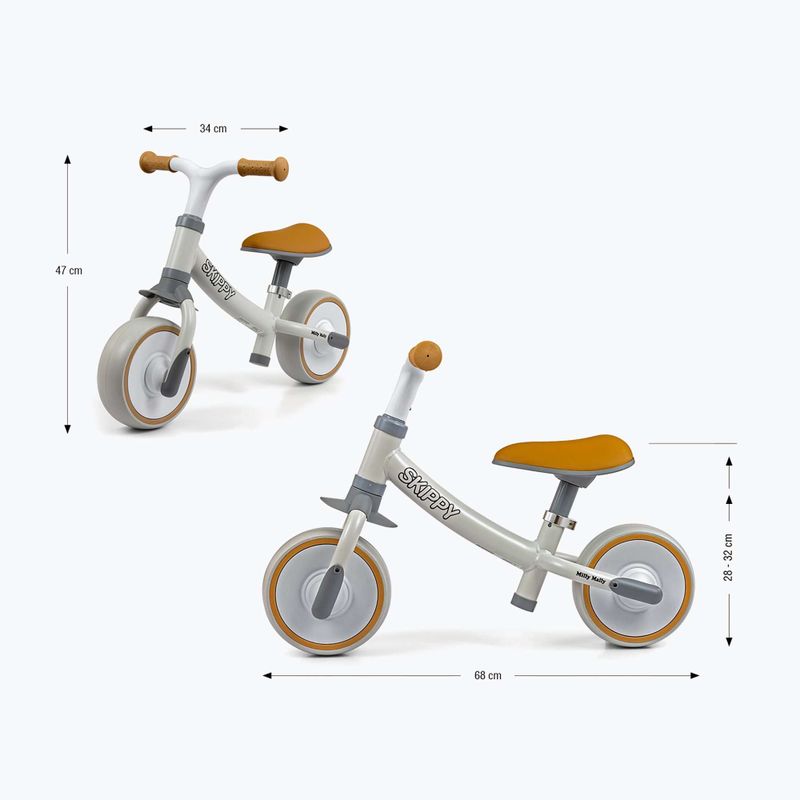 Bicicletta senza pedali Milly Mally Skippy white 2