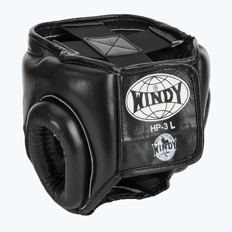 Casco da boxe WINDY in vera pelle nero 3