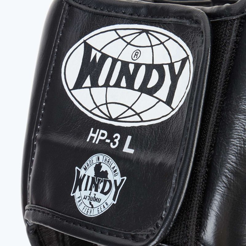 Casco da boxe WINDY in vera pelle nero 4