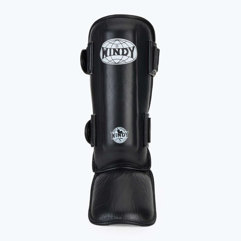 WINDY Protezioni per tibia e piede in pelle sintetica nera 4
