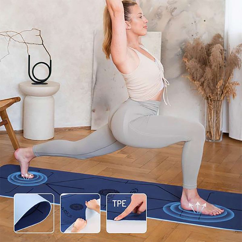 Tappetino da yoga HMS YM10 8 mm blu scuro 8