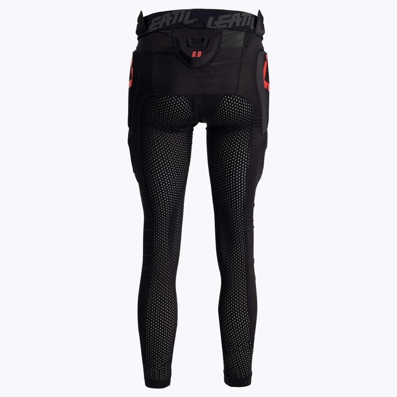 Pantaloni da ciclismo Leatt Impact 3DF 6.0 nero/rosso da uomo con protezioni 2