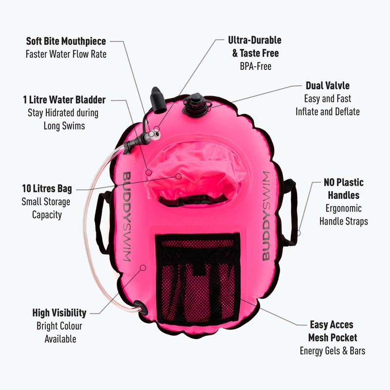 Boa di sicurezza Buddyswim Hydrastation Pro 10 l pink 4