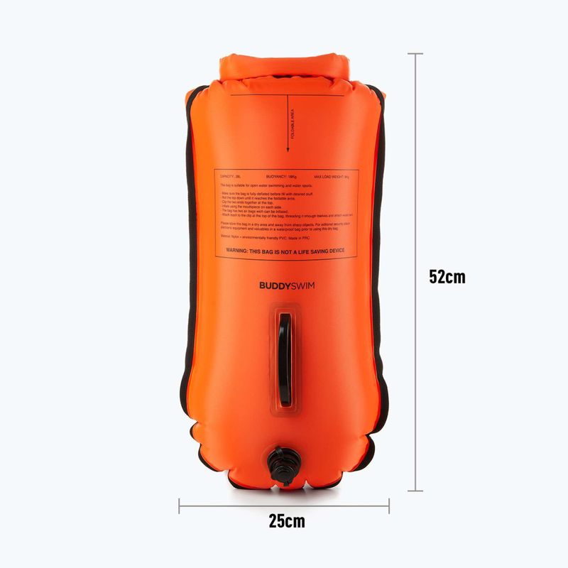 BuddySwim CSW Dry Bag boa di assicurazione 28 l arancione 3