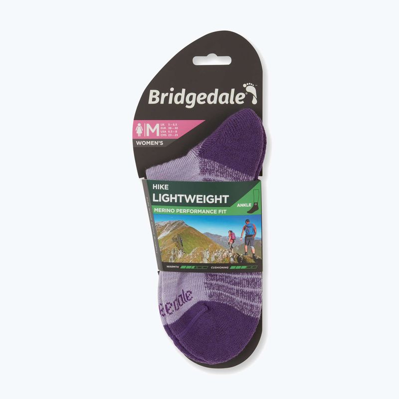 Calze da donna Bridgedale Hike Lightweight Performance Ankle heather/damson 3