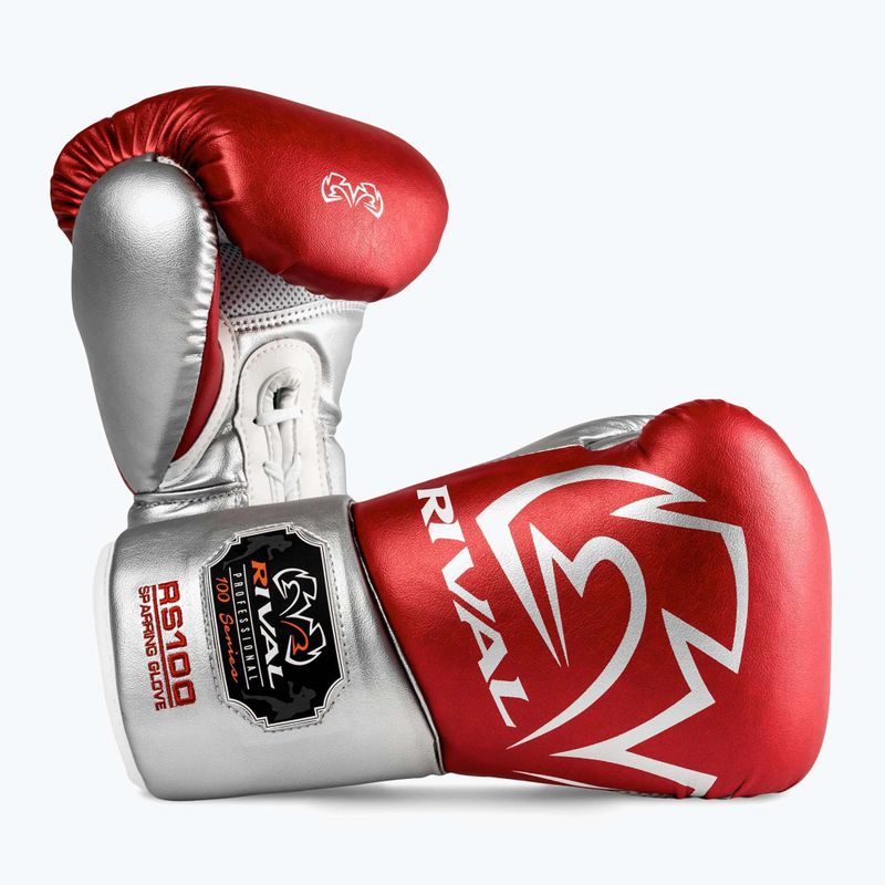 Guantoni da boxe Rival RS100 Professional red/silver 2