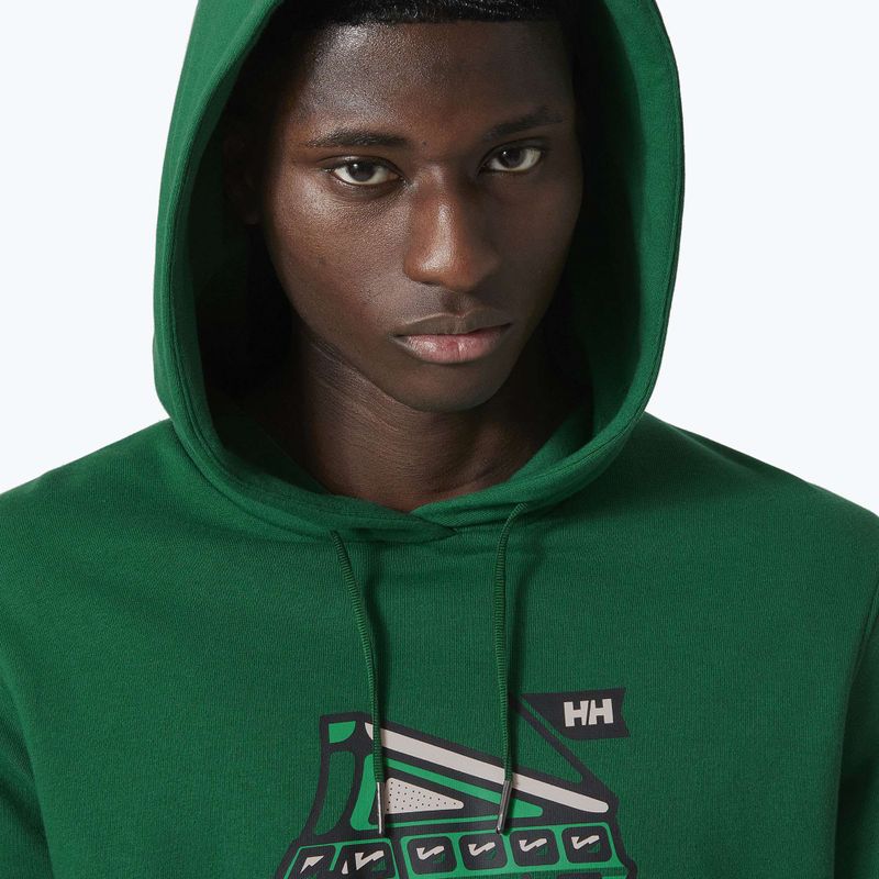 Felpa con cappuccio Helly Hansen F2F Uomo in cotone organico malachite 3