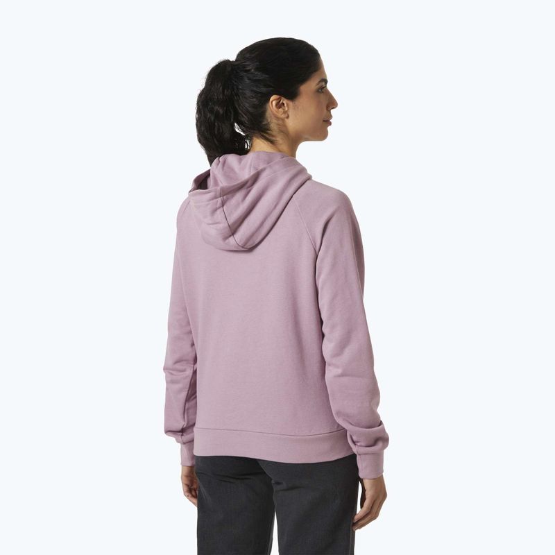 Felpa con cappuccio Helly Hansen Core Graphic da donna, viola argilla 2