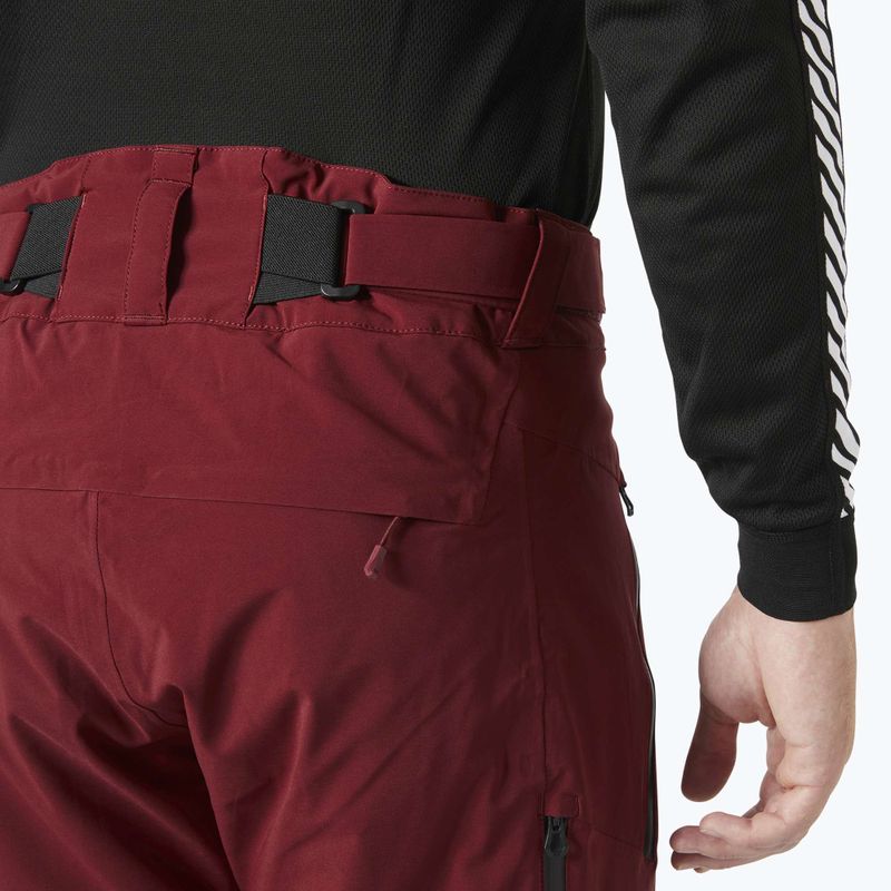 Pantaloni da sci da uomo Helly Hansen Alpha Lifaloft mars red 4