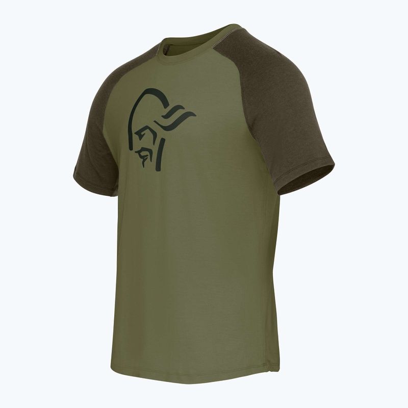 Maglietta da trekking da uomo NORRONA Femund PureUll loden green 7
