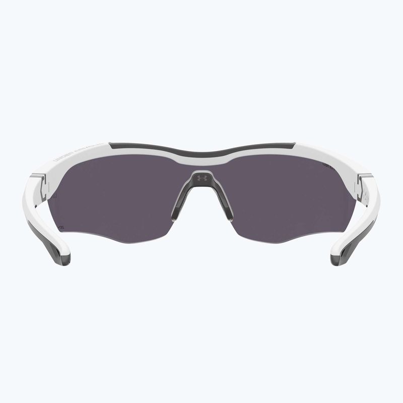 Occhiali da sole da uomo Under Armour Yard Pro bianco opaco/arancio multistrato oleofobico 4