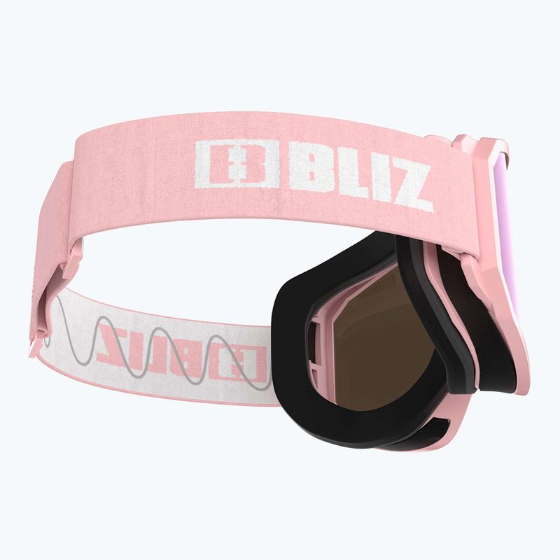 Bliz Rave opaco polvere rosa/marrone rosa multi occhiali da sci 6